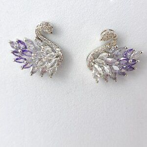 Elegant Swan Crystal Earrings